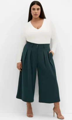 Abbie Crop Pant - deep emerald