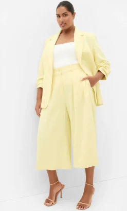 Abbie Crop Pant - lemon drop