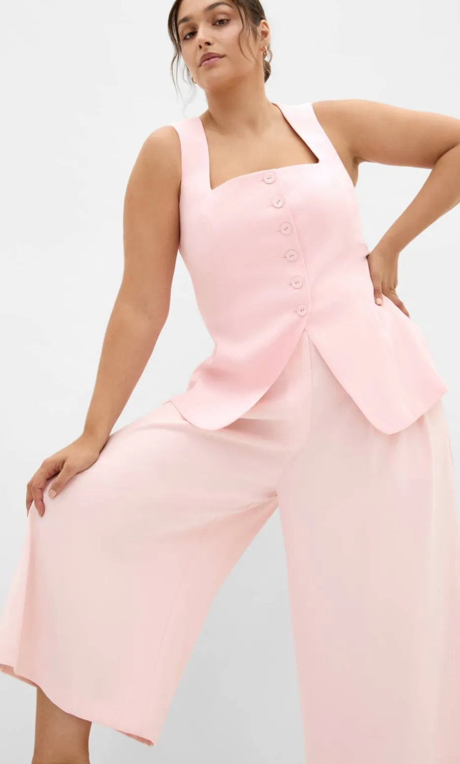 Abbie Crop Pant - soft pink