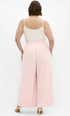 Abbie Fully Lined Wide Leg Pant - baby pink