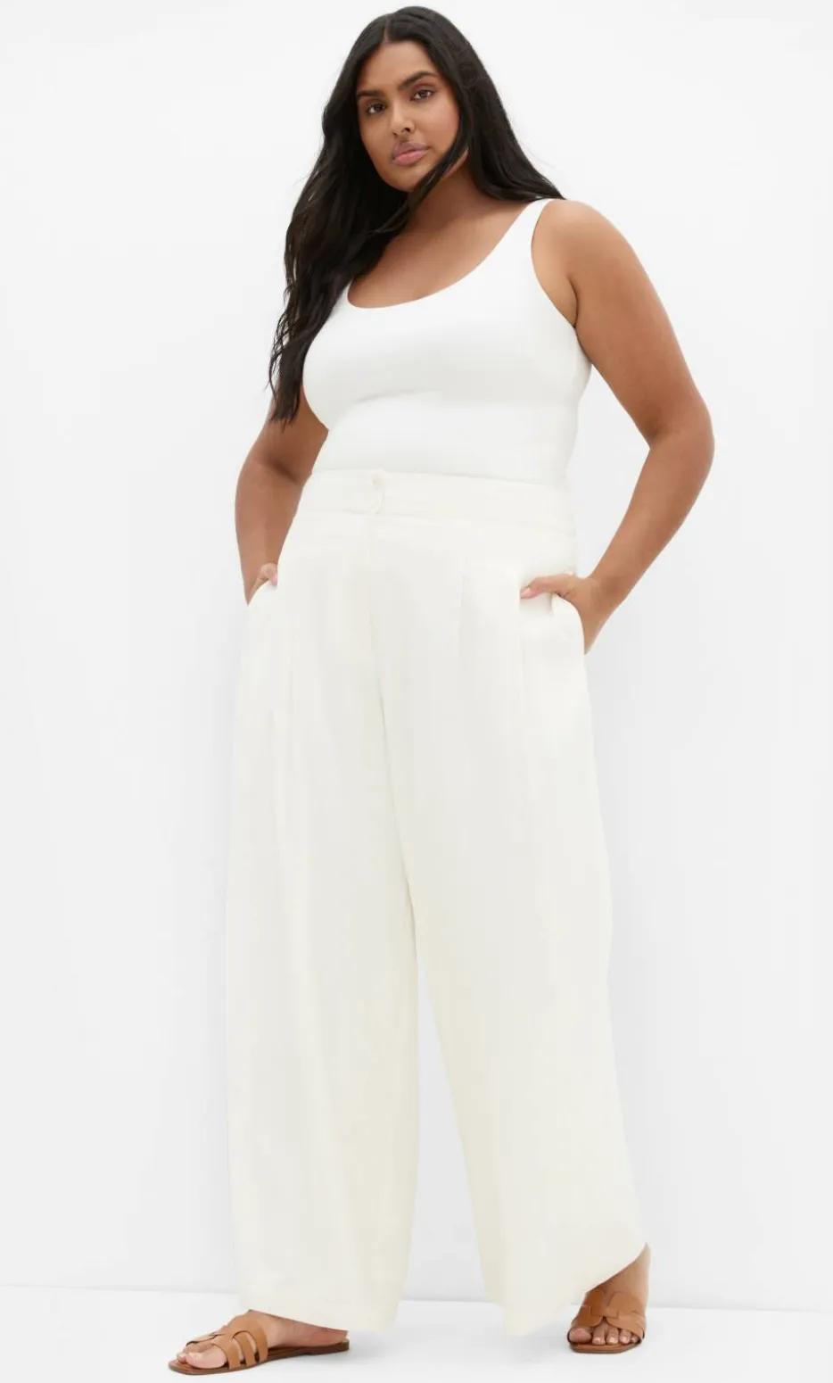 Abbie Linen Pant - Ivory