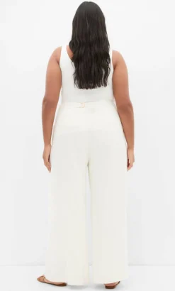 Abbie Linen Pant - Ivory