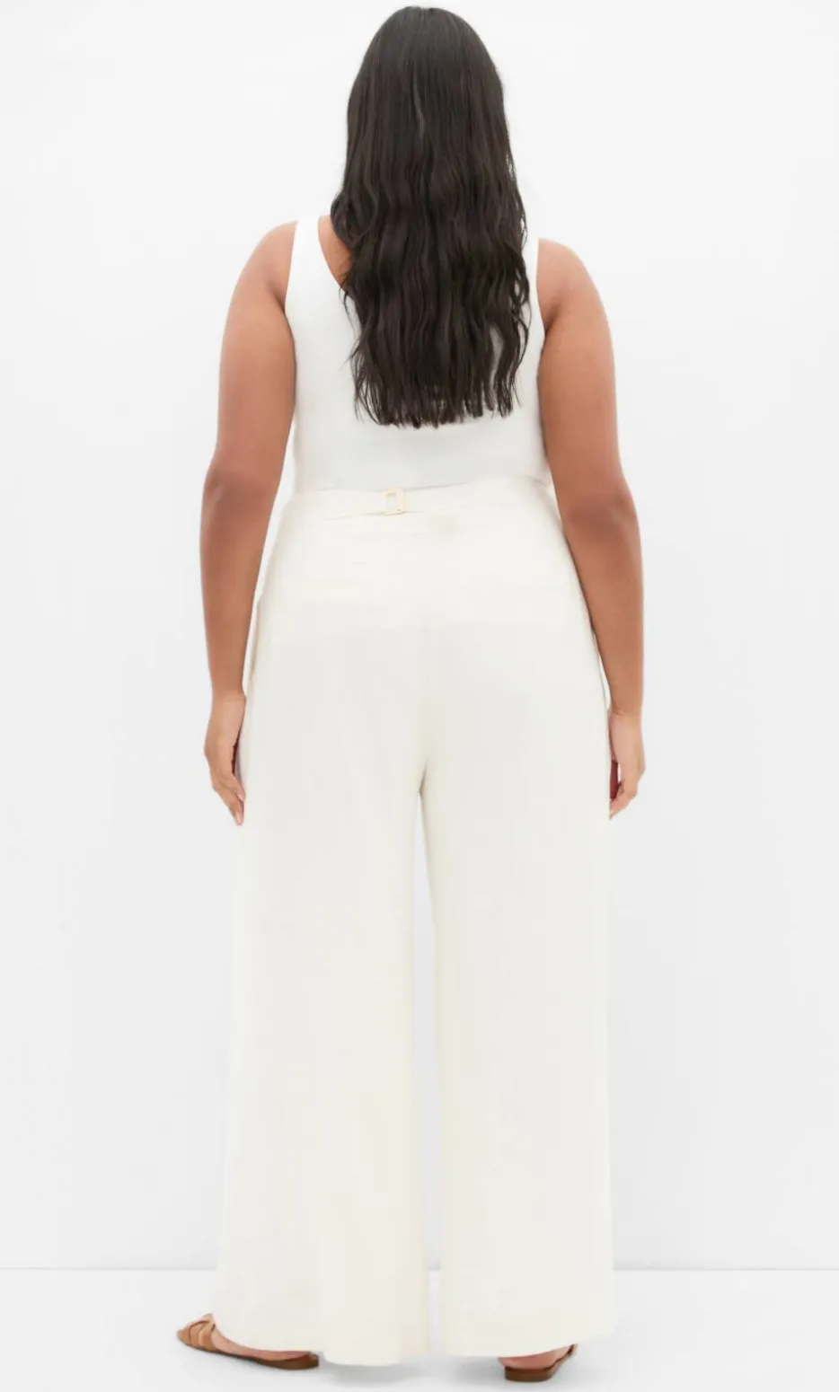 Abbie Linen Pant - Ivory