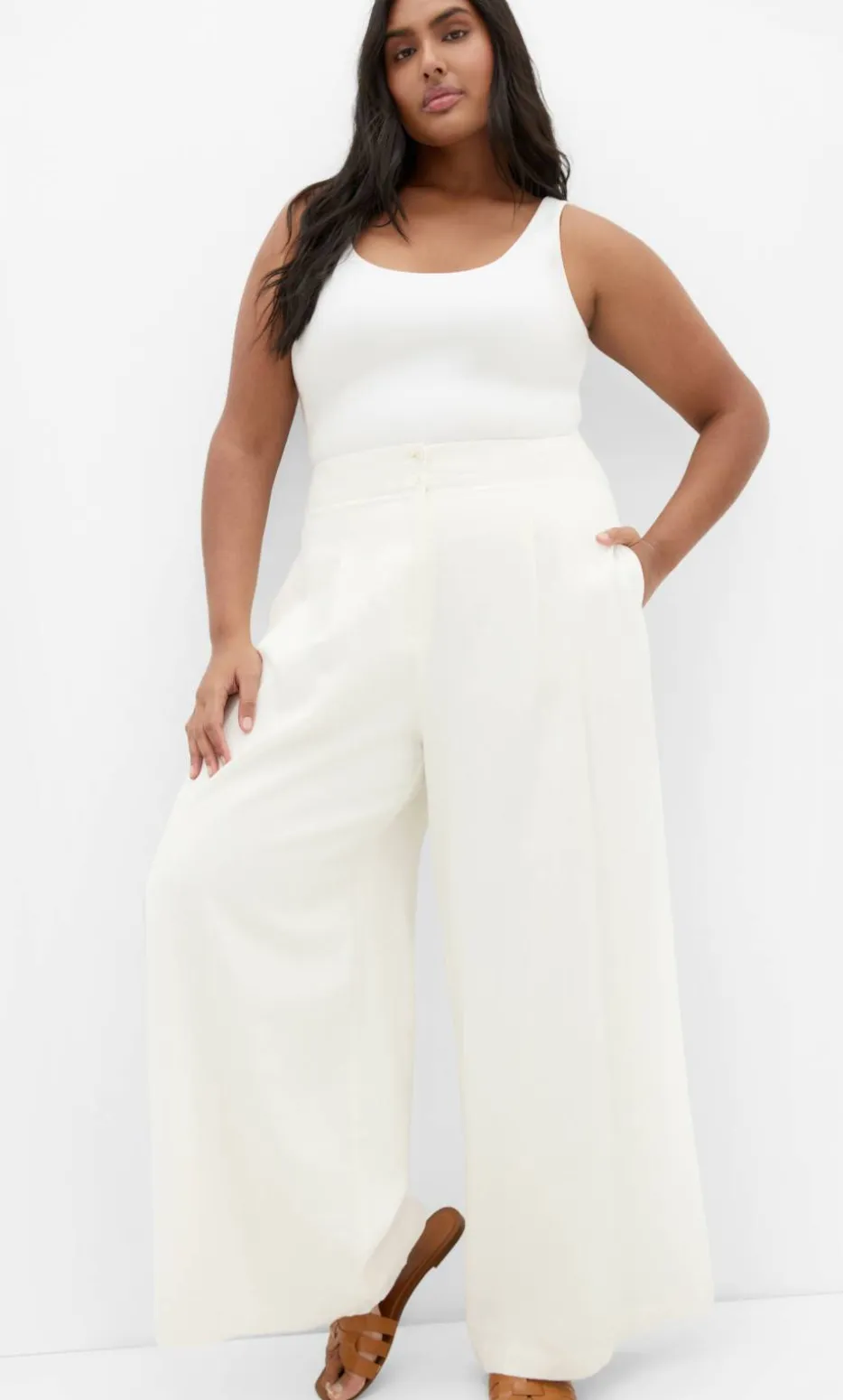 Abbie Linen Pant - Ivory