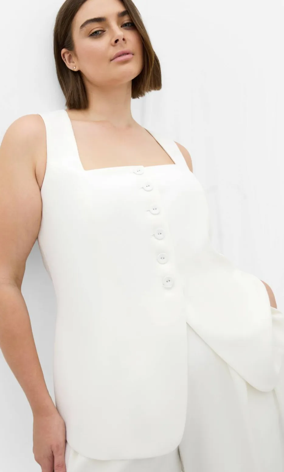 Abbie Vest - ivory