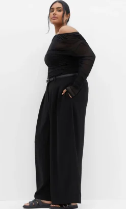 Abbie Wide Leg Pant - black