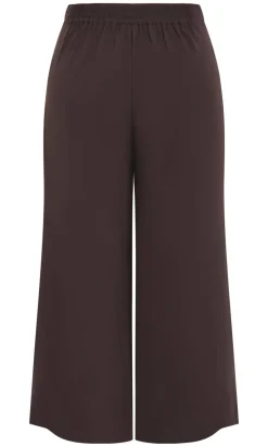 Abbie Wide Leg Pant - chocolate