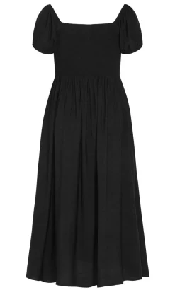 Abbigail Split Maxi Dress - black