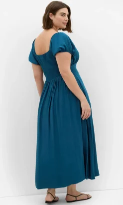 Abbigail Split Maxi Dress - petrol