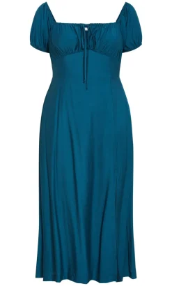 Abbigail Split Maxi Dress - petrol