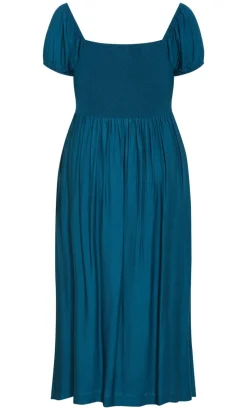 Abbigail Split Maxi Dress - petrol