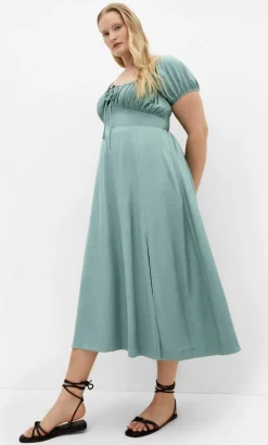 Abbigail Split Maxi Dress - soft sage