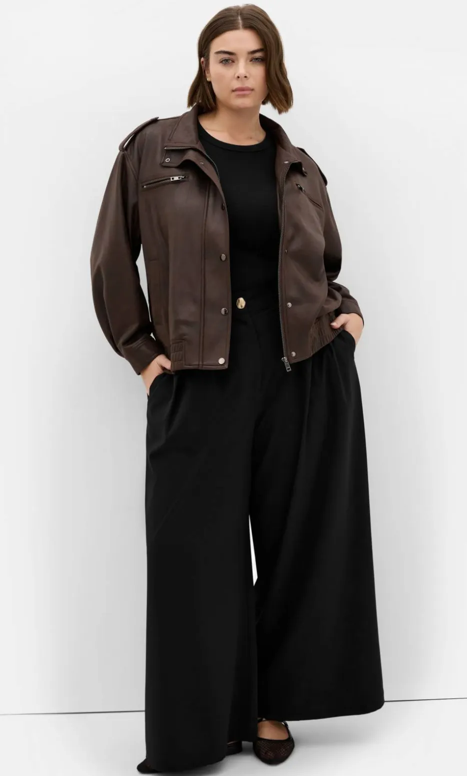 Abbigail Wide Leg Pant - black