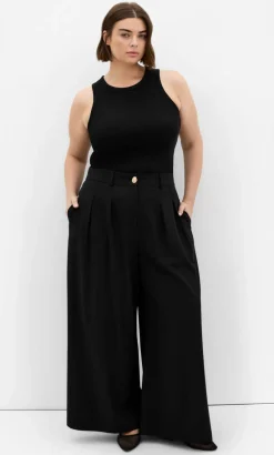 Abbigail Wide Leg Pant - black