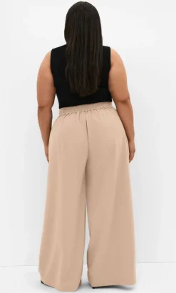 Abbigail Wide Leg Pant - taupe