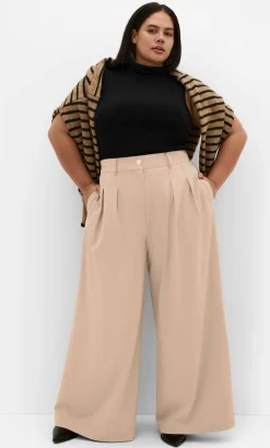 Abbigail Wide Leg Pant - taupe
