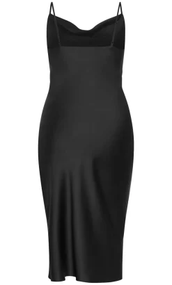 Adelina Twist Slip Dress - black