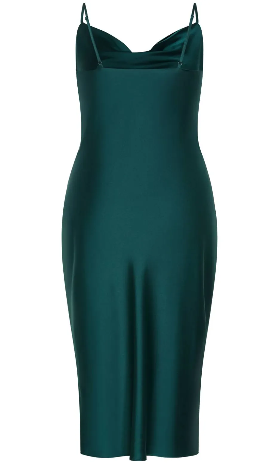 Adelina Twist Slip Dress - emerald