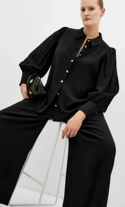 Alana Relaxed Wide Leg Pant - black