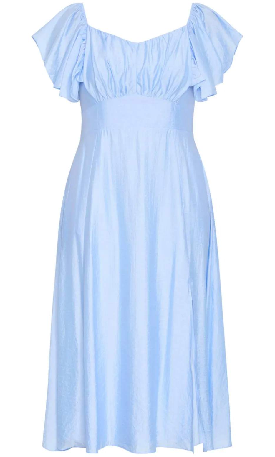 Alisia Tie-Back Midi Dress - sky blue