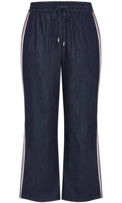 Alissa Side Stripe Denim Pant - dark wash