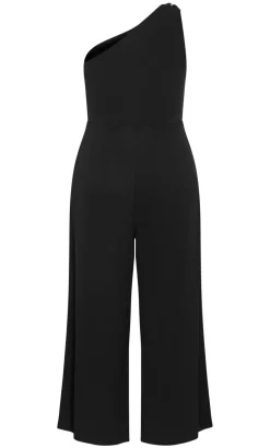 Amber One Shoulder Jumpsuit - black
