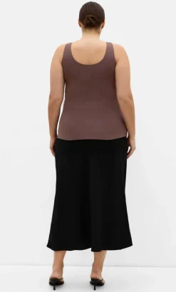 Amelia Scoop Neck Tank - chocolate