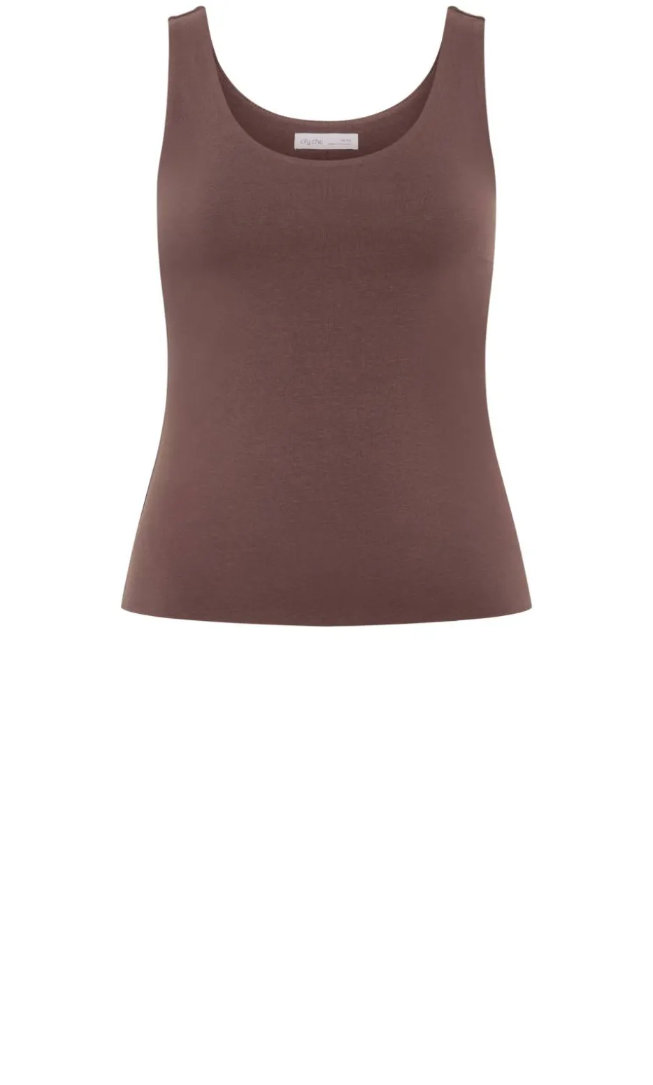 Amelia Scoop Neck Tank - chocolate