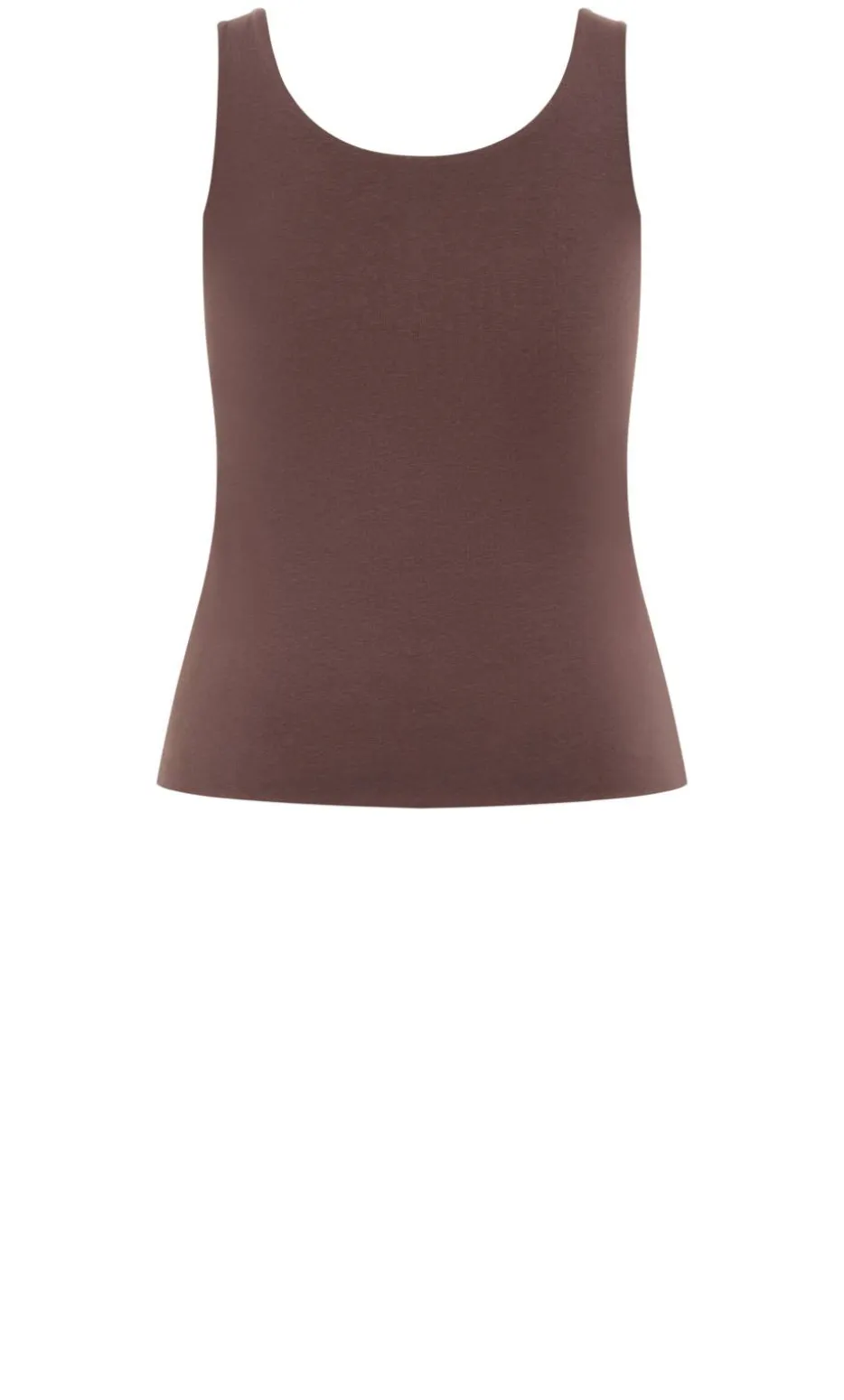 Amelia Scoop Neck Tank - chocolate