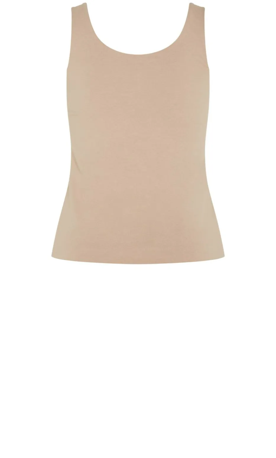 Amelia Scoop Neck Tank - stone