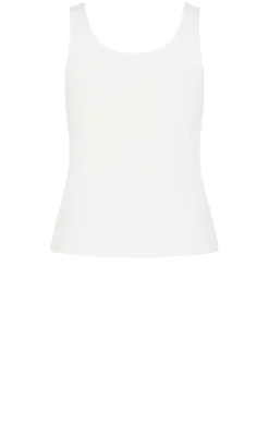 Amelia Scoop Neck Tank - white