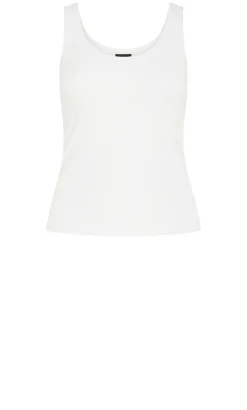 Amelia Scoop Neck Tank - white