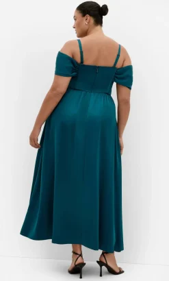 Angel Love Off Shoulder Maxi Dress - emerald