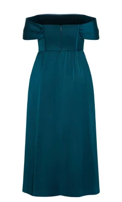 Angel Love Off Shoulder Maxi Dress - emerald