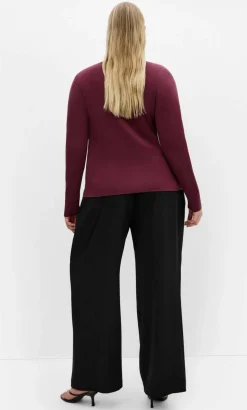 Annie V Neck Top - bordeaux