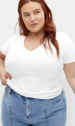 Anny V Neck Top - white