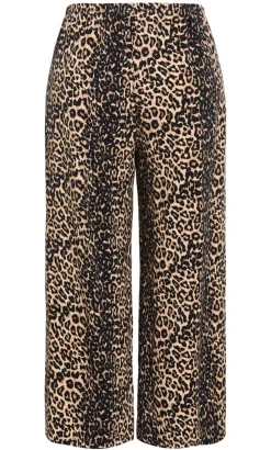 Arabella Leopard Print Pyjama Pant - stone