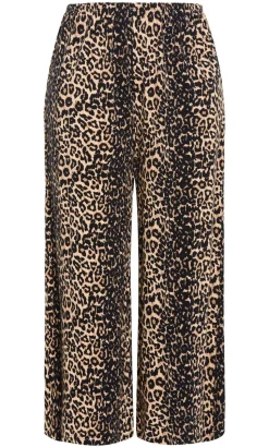 Arabella Leopard Print Pyjama Pant - stone