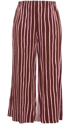 Arabella Stripe Pyjama Pant - choc berry
