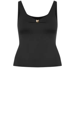Arami Bling Detail Top - black