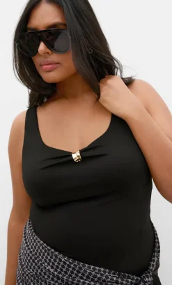 Arami Bling Detail Top - black