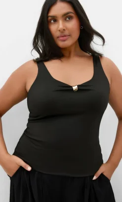 Arami Bling Detail Top - black