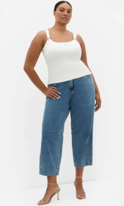 Arami Strap Detail Top - ivory