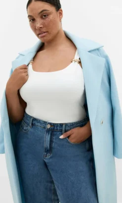 Arami Strap Detail Top - ivory