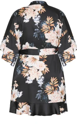Arcadia Short Kimono - black