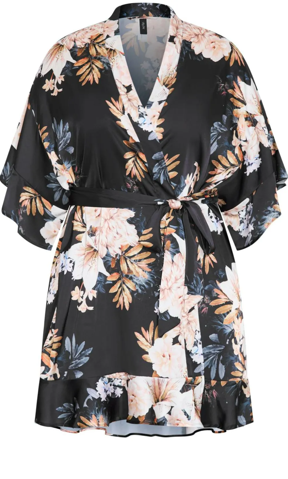 Arcadia Short Kimono - black