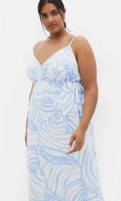 Ari Print Maxi Dress - blue print