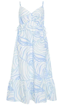 Ari Print Maxi Dress - blue print