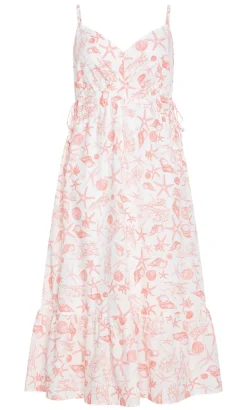 Ari Print Maxi Dress - white