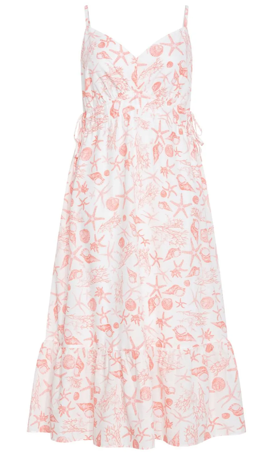 Ari Print Maxi Dress - white